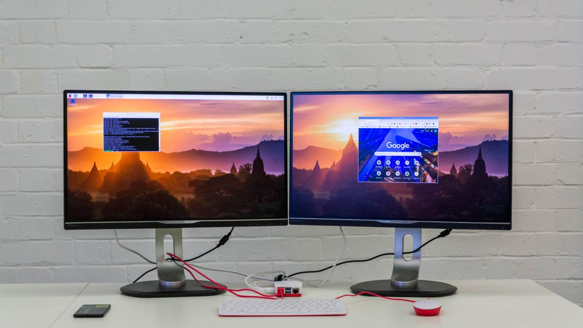 raspberry pi 4 model b dual monitor 4k