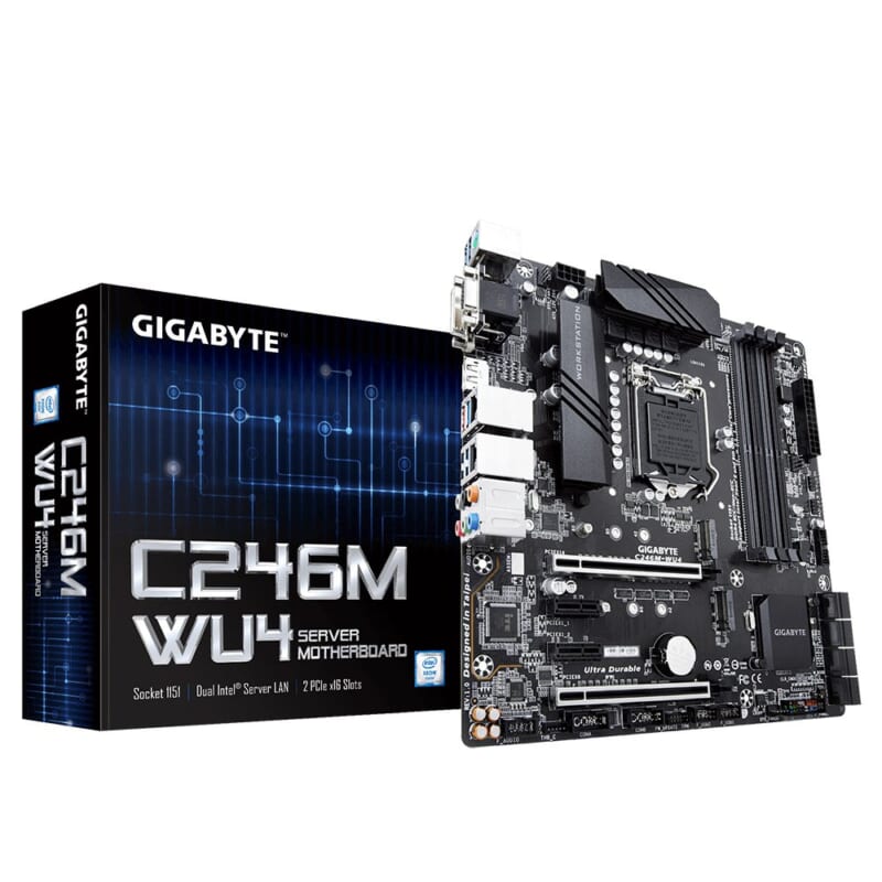 Main GIGABYTE C246M WU4 cho Intel Xeon E 21xx Socket 1151
