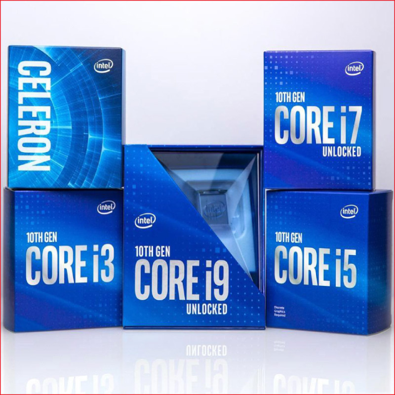 Hộp box Intel thế hệ 10 Comet Lake S core i3 i5 i7 i9