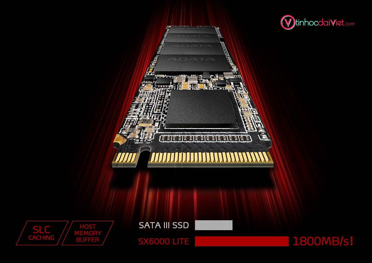 O cung SSD Adata XPG SX6000 128GB 256gb 512 gb M.2 NVMe mang lai hieu suat cao
