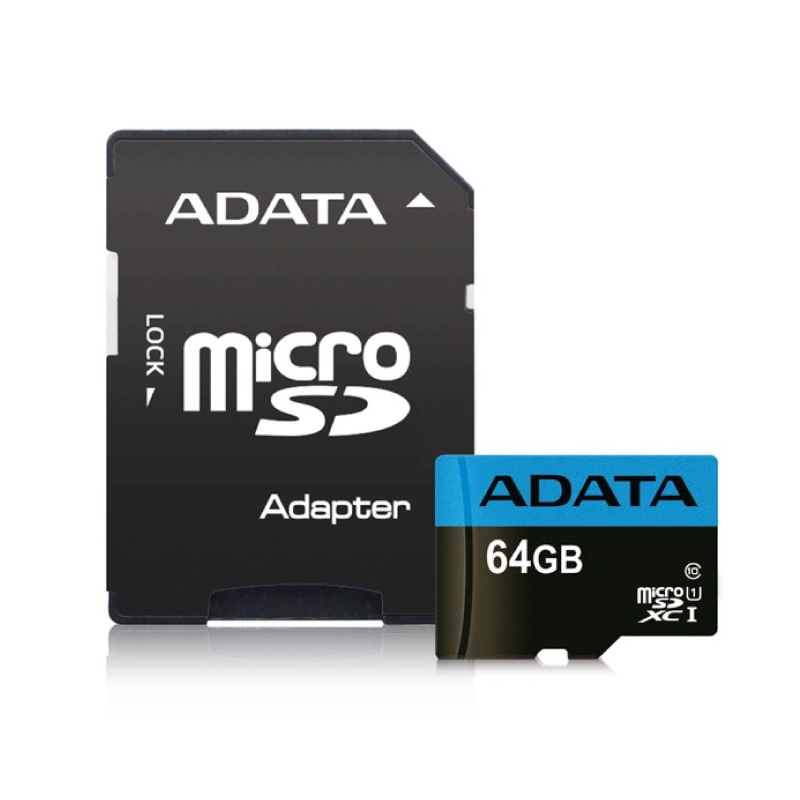 The nho microSD ADATA 64GB UHS I CLASS10 A1 AUSDX64GUICL10A1 RA2
