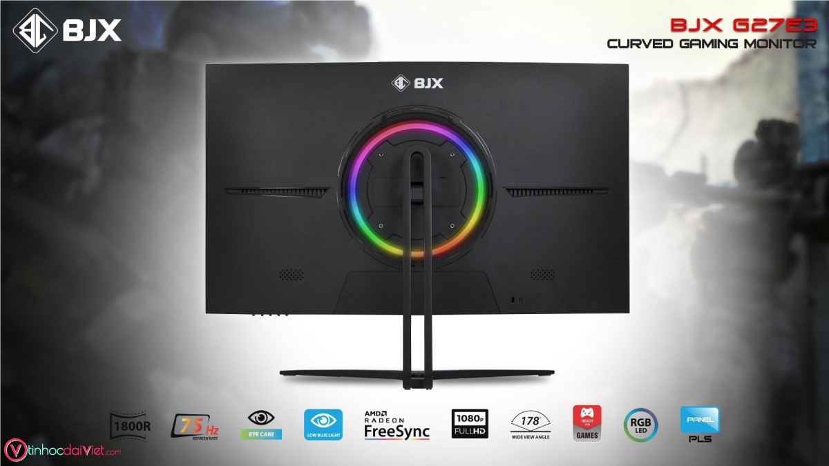 Man Hinh Cong BJX G27E3 Gaming 27 inch 75Hz Full HD IPS Led RGB 7