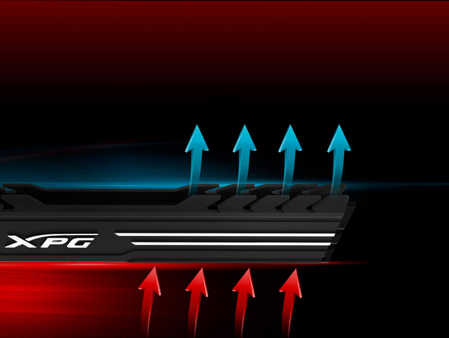 RAM Desktop Adata DDR4 XPG GAMMIX D10 8GB 3000 RED 7