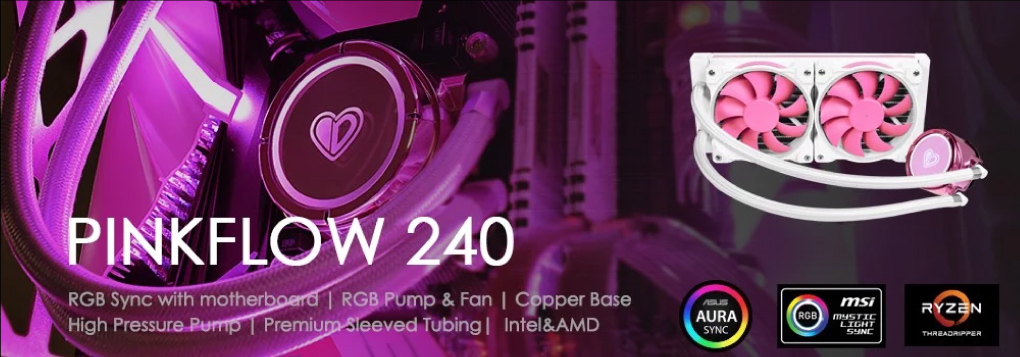 Tan Nhiet Nuoc AIO ID Cooling PinkFlow 240