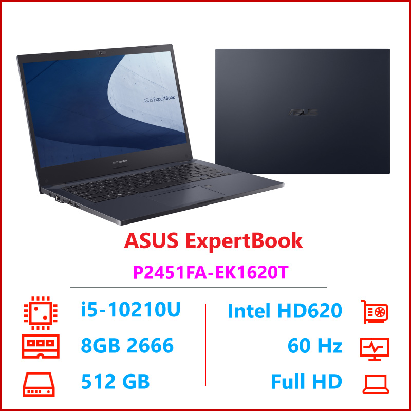 Laptop Asus ExpertBook P2451FA EK1620T 70240455 Black i5 10210U8GB RAM512GB SSD