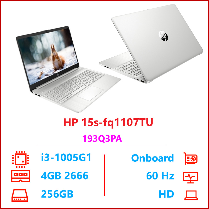 Laptop HP Pavilion 15s fq1107TU 193Q3PA i3 1005G1RAM 4GB SSD 256GB