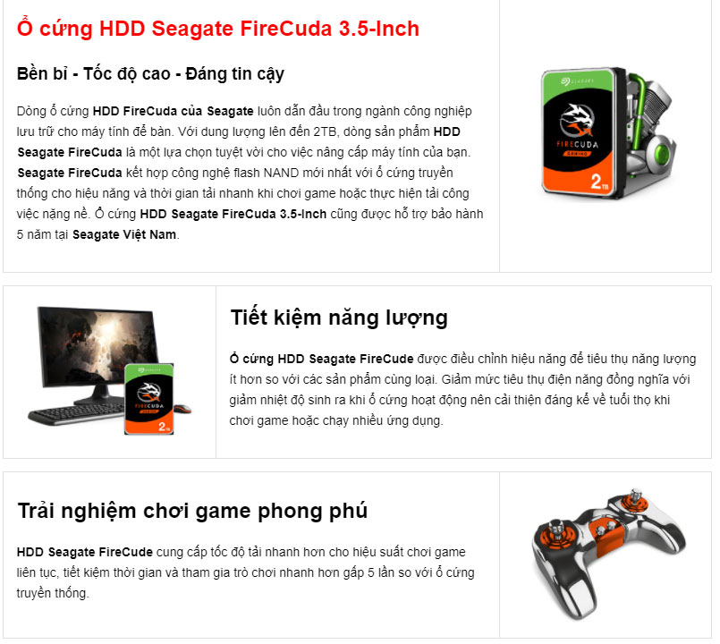 O Cung HDD Seagate FireCuda 2TB ST2000DX002