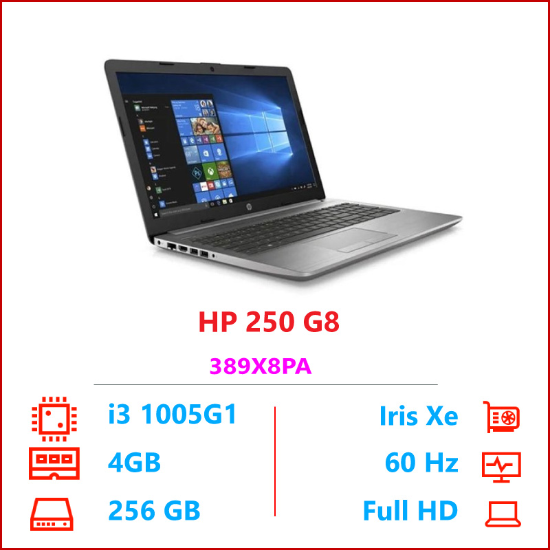 Laptop HP 250 G8 389X8PA i3 1005G14GBSSD 256GBXAM