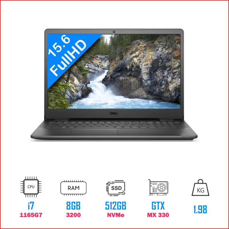 Laptop Dell Vostro 3500 7G3982 i7 1165G78GB512GB SSDMX 33015.6 Inch FHD