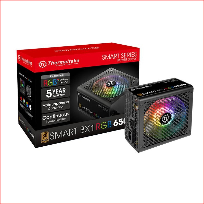 PSU Nguon May Tinh Thermaltake Smart BX1 650W RGB 80Plus240VRGBSP 650AH2NKB