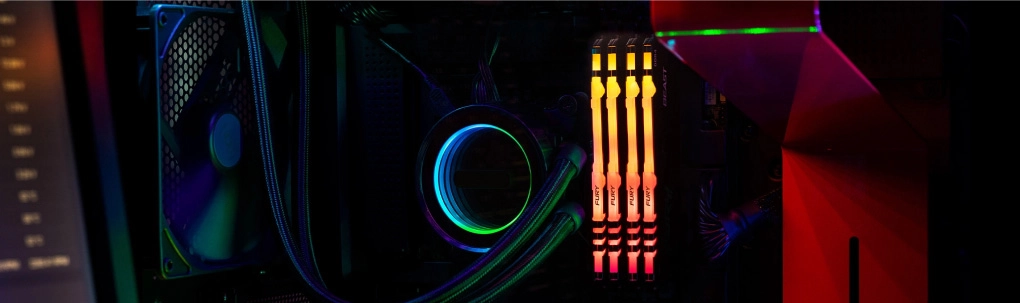 RAM Desktop DDR4 Kingston Fury Beast RGB Kit 2 x 8GB Anh Sang RGB Manh Me