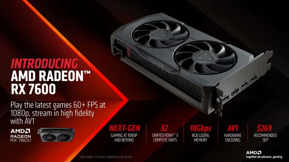 AMD Ra Mat Dong Card Do Hoa Radeon RX 7600 Voi Gia 269 USD Nham Canh Tranh Voi NVIDIA RTX 4060 4
