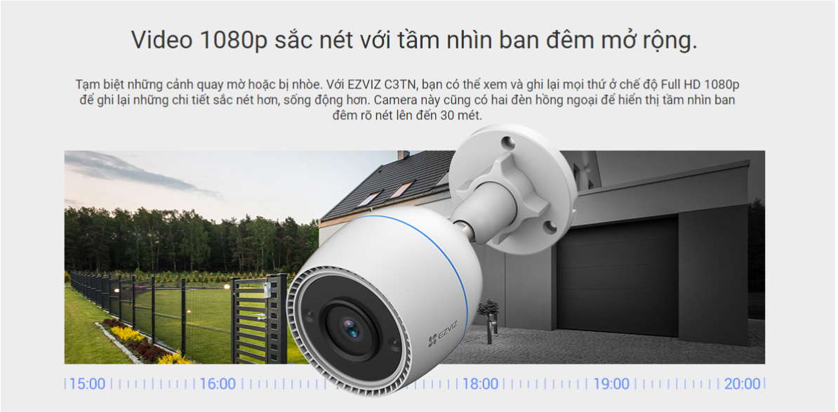 Camera Giam Sat IP EZVIZ CS C3TN 3MP Out Pro A0 1H3WKFLWifi30FPSFHD 3