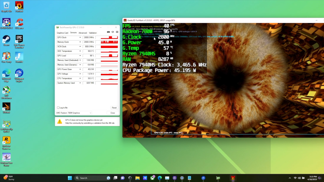 Diem Benchmark iGPU AMD Radeon 780M RDNA 3 Tren APU Phoenix Choi Cyberpunk 2077 Va Nhieu Game AAA O 1080P 60 FPS 1