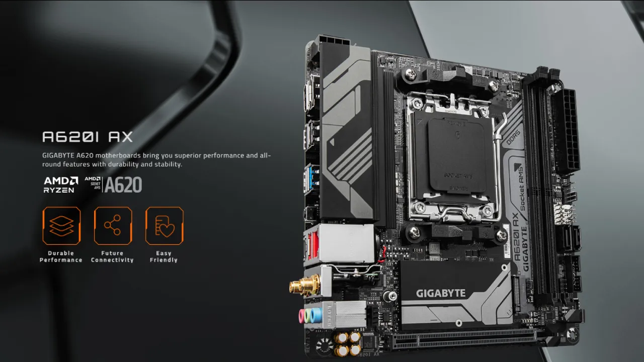 Gigabyte Cho Ra Mat Mainboard AMD A620 Mini ITX 2
