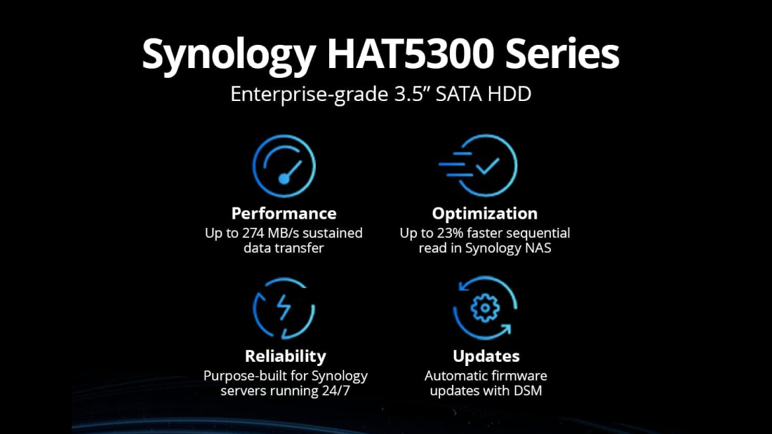HDD NAS Synology HAT5300 16T 3.5 InchSata 37200 RPM 1