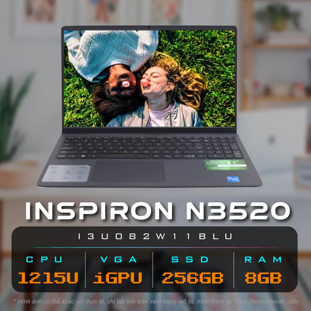 Laptop Dell Inspiron 15 3520 N3520 i3U082W11BLU Chinh Hang i3 1215U8GB256GB NVMeDen 1