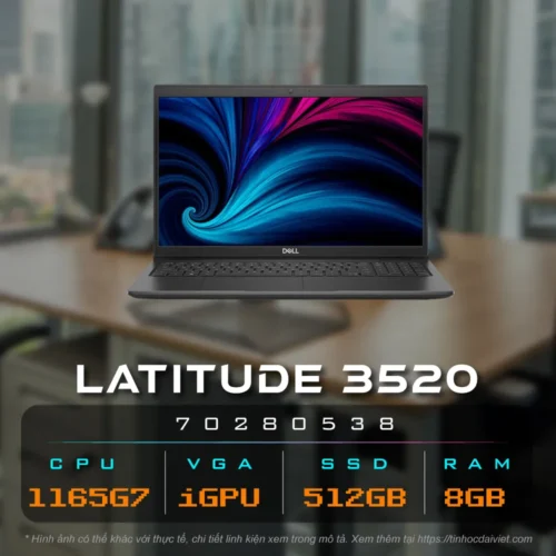 Laptop Dell Latitude 3520 70280538 i7 1165G7 8GB 512GB 15.6 FHD Den P108F001 2