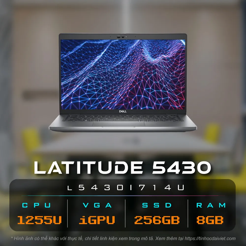Laptop Dell Latitude 5430 L5430I714U i7 1255U 8GB 256GB 14.0 FHD Den 6