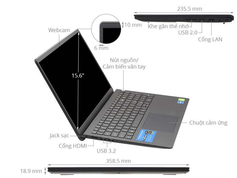 Laptop Dell Vostro 5410 V4I5214W1 i5 11320H8GB512GB 1
