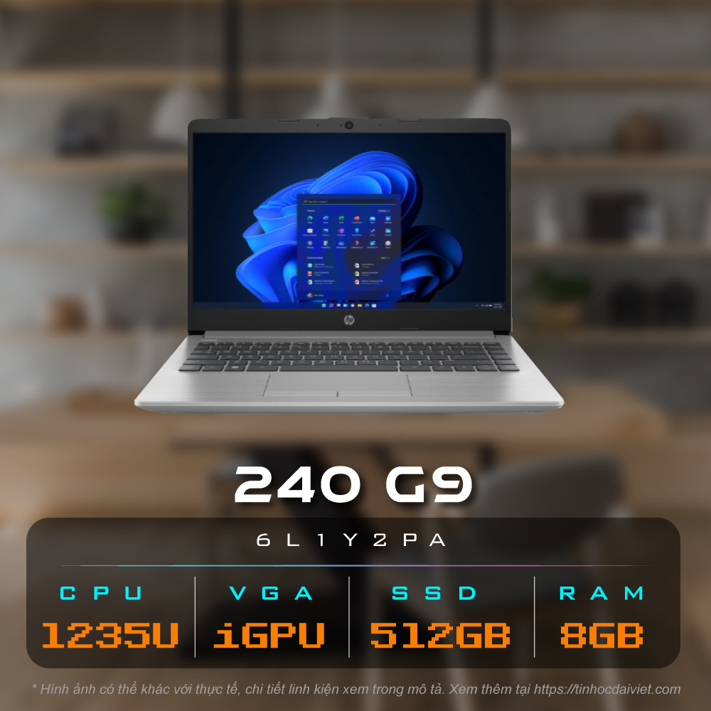 Laptop HP 240 G9 6L1Y2PA Chinh Hang i5 1235U8GB512GBBac 3