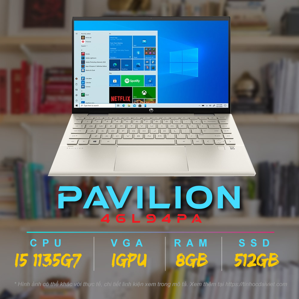 Laptop HP Pavilion x360 14 dy0076TU 46L94PA i5 1135G78GB512GB NVMe14 FHD 2