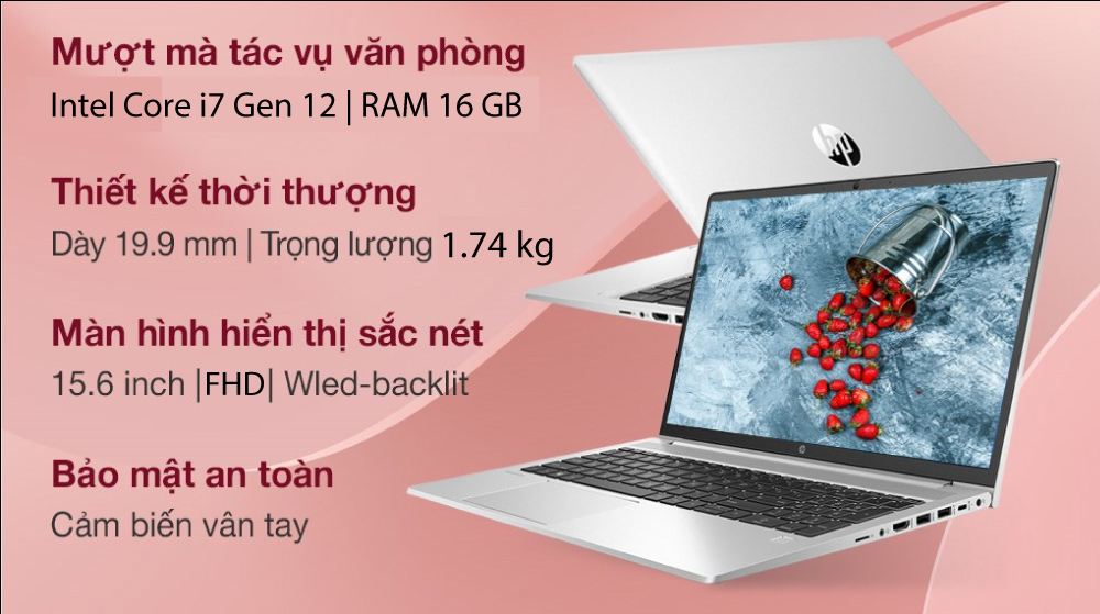 Laptop HP ProBook 450 G9 6M107PA i7 1260P16GB512GB15.6 FHDBac 1
