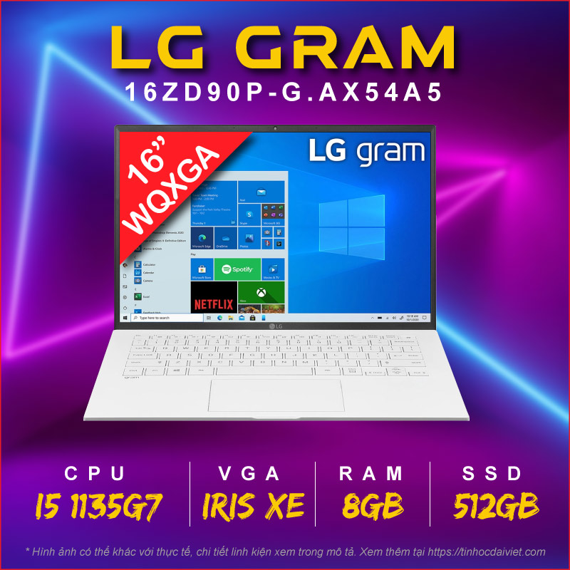 Laptop LG Gram 16ZD90P G.AX54A5 020622