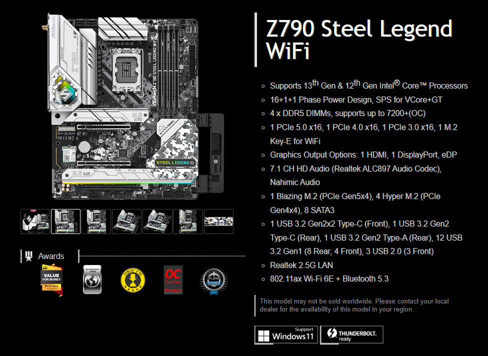 Mainboard ASRock Z790 Steel Legend Wifi Chinh Hang LGA 1700ATXDDR5 1