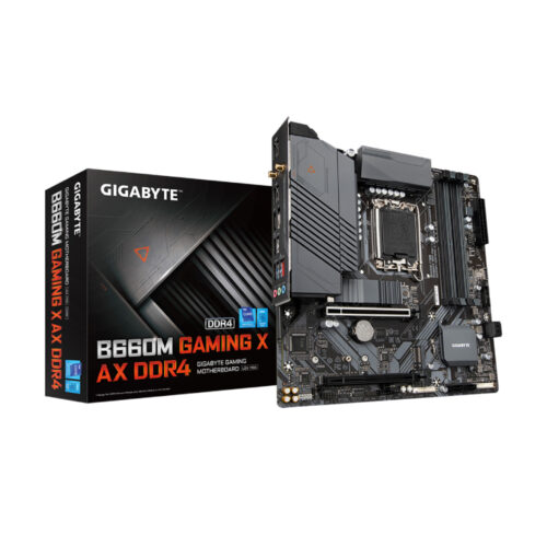 Mainboard Gigabyte B660M Gaming X AX DDR4 4 Khe RAM Socket intel LGA1700
