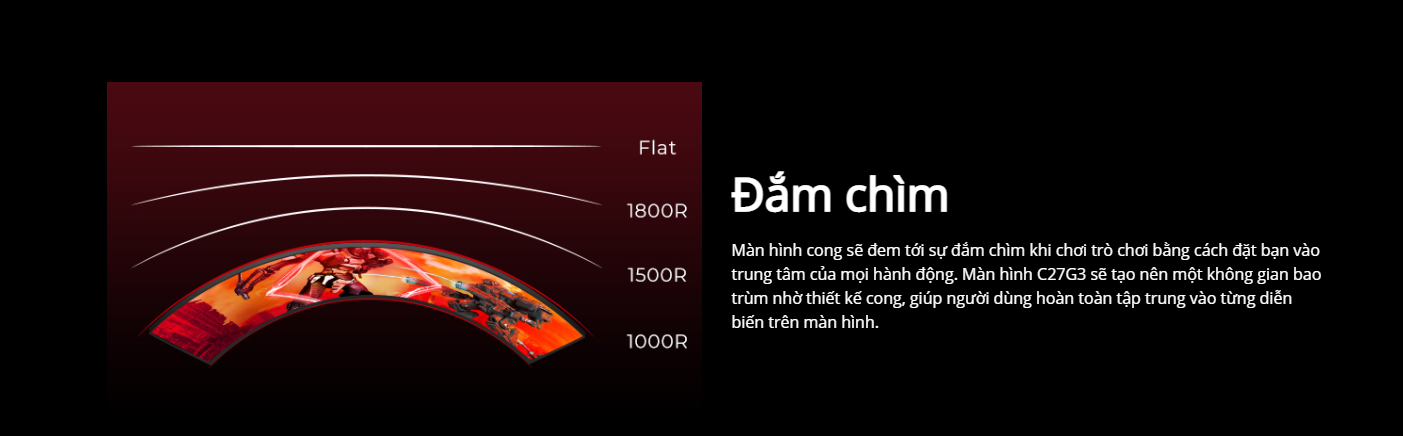 Man Hinh Cong Gaming AOC C32G3E74 31.5 Inch 1000R VAFHD1ms165Hz 1