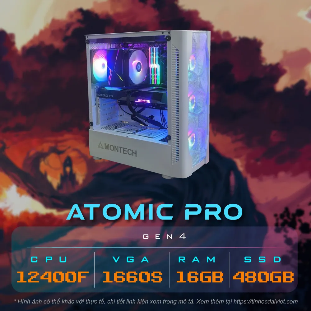 PC Gaming Dai Viet Atomic Pro v2023 i5 12400FGTX 1660S 512GB NVMe 290723