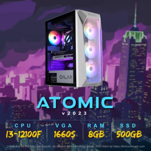 PC Gaming Dai Viet Atomic V2023 i3 12100F 8GB 1660S 500GB NVMe 210623