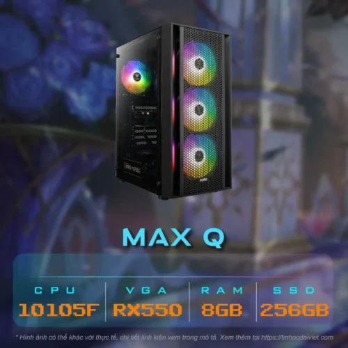 PC Gaming Dai Viet MAX Q Intel i3 10105F RX550 4GB 8GB 256GB