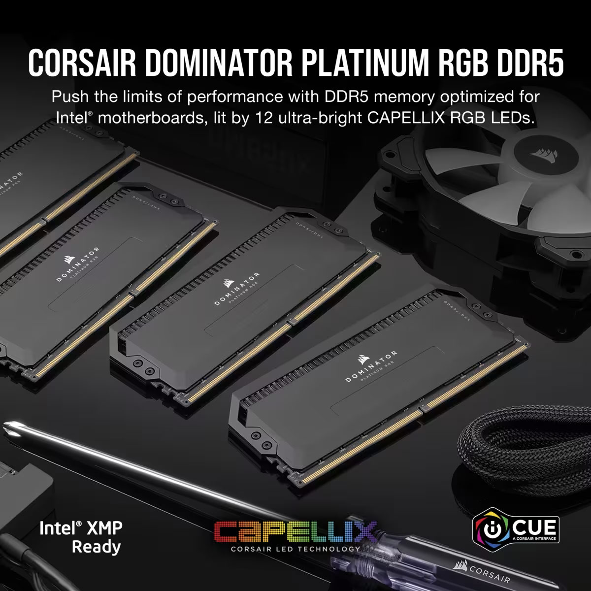 RAM Corsair Dominator Platinum RGB 32GB Black 5200MHz Chinh Hang 2x16GBCMT32GX5M2B5200C40DDR5 4