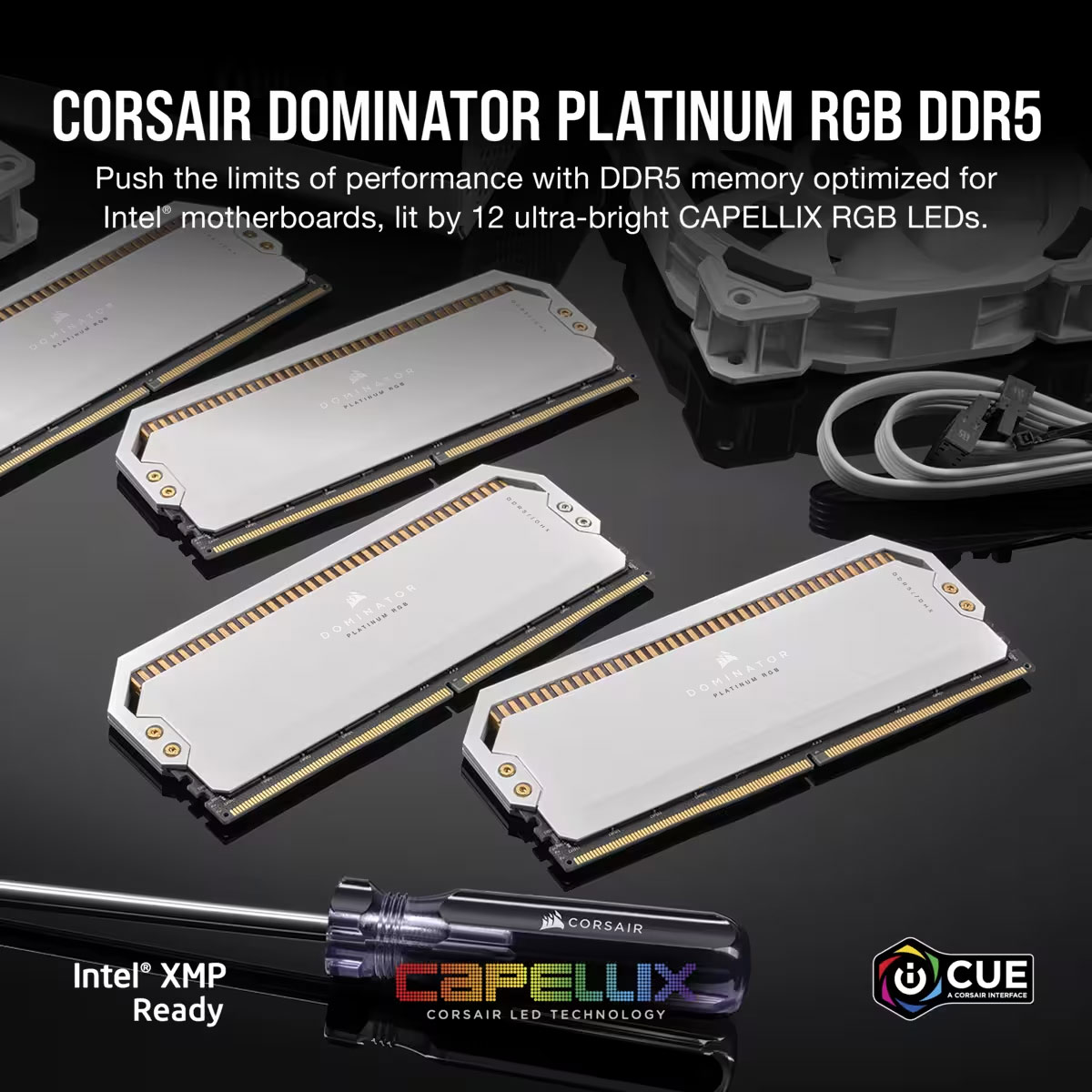 RAM Corsair Dominator Platinum RGB 32GB White 5200MHz Chinh Hang 2x16GBCMT32GX5M2B5200C40DDR5 3