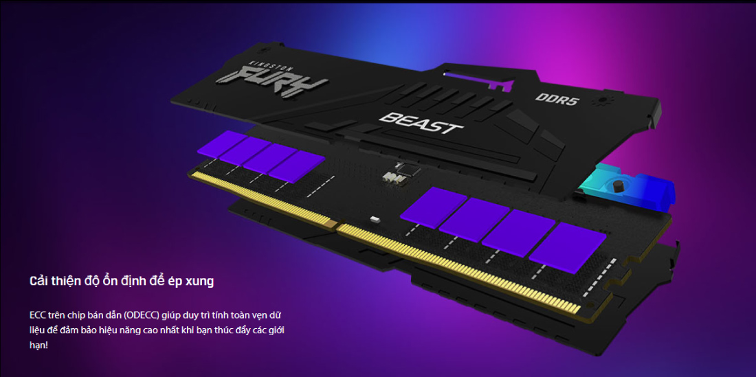 Ram DDR5 Kingston Fury Beast RGB 32GB 5600 MHz KF556C40BBAK2 322x16GB 5