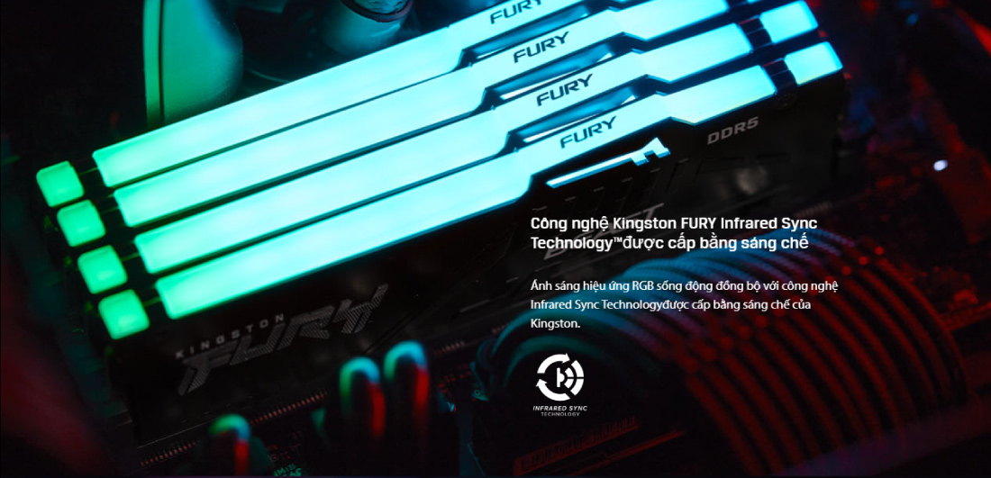 Ram DDR5 Kingston Fury Beast RGB EXPO 16GB 5200 MHz 1