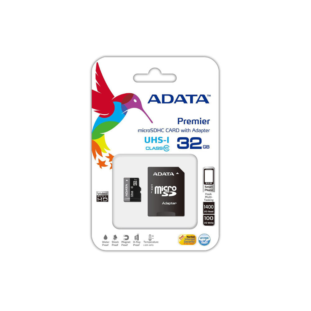 The Nho MicroSD ADATA 32GB UHS I CLASS10 Chinh Hang