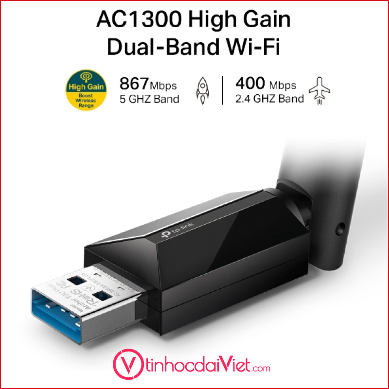 USB Wifi Chuan AC TP Link Archer T3U Plus AC1300 3